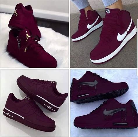 nike sneakers burgundy